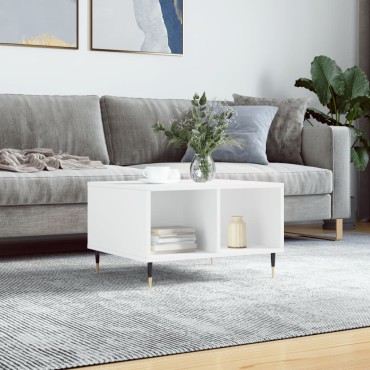 vidaXL Τραπεζάκι Σαλονιού Λευκό 60x50x36,5cm από Επεξεργασμένο Ξύλο 1 τεμ.