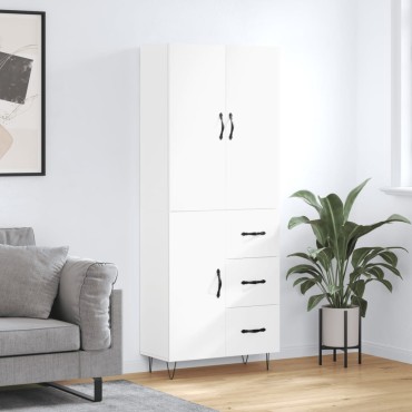 vidaXL Ντουλάπι Λευκό 69,5x34x180cm από Επεξεργασμένο Ξύλο 1 τεμ.