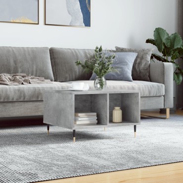 vidaXL Τραπεζάκι Σαλονιού Γκρι Σκυρ. 60x50x36,5cm Επεξεργ. Ξύλο 1 τεμ.