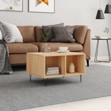 vidaXL Τραπεζάκι Σαλονιού Sonoma Δρυς 60x50x36,5cm Επεξεργασμένο Ξύλο 1 τεμ.