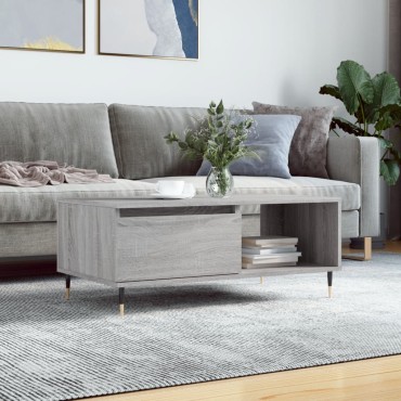 vidaXL Τραπεζάκι Σαλονιού Γκρι Sonoma 90x50x36,5cm Επεξεργασμένο Ξύλο 1 τεμ.