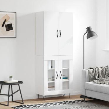 vidaXL Ντουλάπι Λευκό 69,5x34x180cm από Επεξεργασμένο Ξύλο 1 τεμ.
