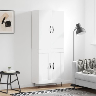 vidaXL Ντουλάπι Λευκό 69,5x34x180cm από Επεξεργασμένο Ξύλο 1 τεμ.