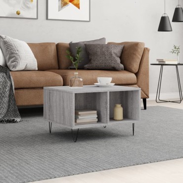 vidaXL Τραπεζάκι Σαλονιού Γκρι Sonoma 60x50x36,5cm Επεξεργασμένο Ξύλο 1 τεμ.