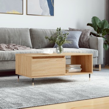 vidaXL Τραπεζάκι Σαλονιού Sonoma Δρυς 90x50x36,5cm Επεξεργασμ. Ξύλο 1 τεμ.