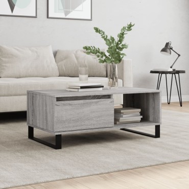 vidaXL Τραπεζάκι Σαλονιού Γκρι Sonoma 90x50x36,5cm Επεξεργασμένο Ξύλο 1 τεμ.