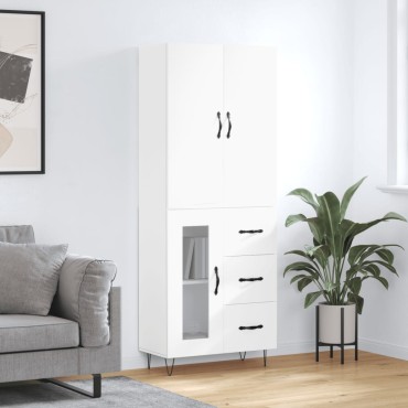 vidaXL Ντουλάπι Λευκό 69,5x34x180cm από Επεξεργασμένο Ξύλο 1 τεμ.