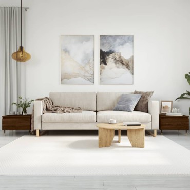 vidaXL Τραπεζάκια Σαλονιού 2 τεμ. Καφέ Δρυς 50x46x35cm Επεξ. Ξύλο