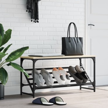 vidaXL Παπουτσοθήκη Sonoma Δρυς 90x30x45cm Επεξεργασμένο Ξύλο