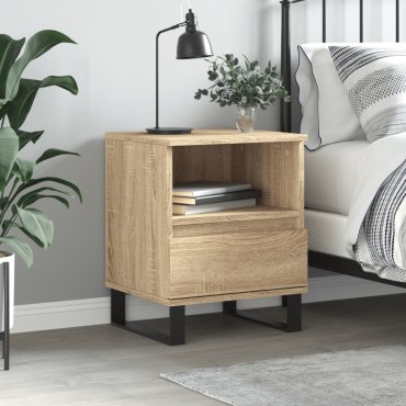 vidaXL Κομοδίνο Sonoma Δρυς 40x35x50cm από Επεξεργ. Ξύλο 1 τεμ.