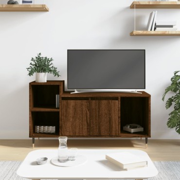 vidaXL Έπιπλο Τηλεόρασης Καφέ Δρυς 100x35x55cm Επεξεργασμένο Ξύλο