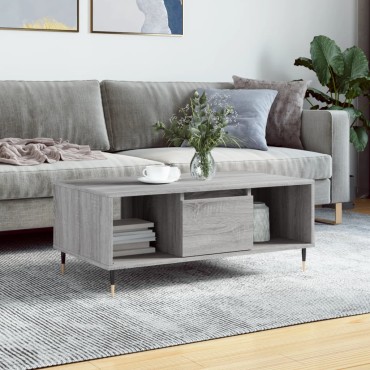 vidaXL Τραπεζάκι Σαλονιού Γκρι Sonoma 90x50x36,5cm Επεξεργασμένο Ξύλο 1 τεμ.