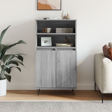 vidaXL Ντουλάπι Γκρι Sonoma 60x36x110cm από Επεξεργασμένο Ξύλο 1 τεμ.