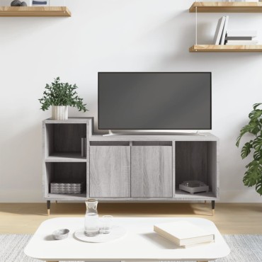 vidaXL Έπιπλο Τηλεόρασης Γκρι Sonoma 100x35x55cm από Επεξεργ. Ξύλο