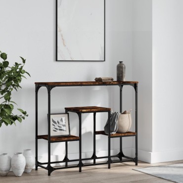 vidaXL Τραπέζι Κονσόλα Καπνιστή Δρυς 89,5x28x76cm Επεξεργασμένο Ξύλο 1 τεμ.