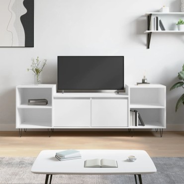 vidaXL Έπιπλο Τηλεόρασης Λευκό 160x35x55cm Επεξεργασμένο Ξύλο