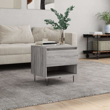 vidaXL Τραπεζάκι Σαλονιού Γκρι Sonoma 50x46x50cm Επεξεργασμένο Ξύλο 1 τεμ.