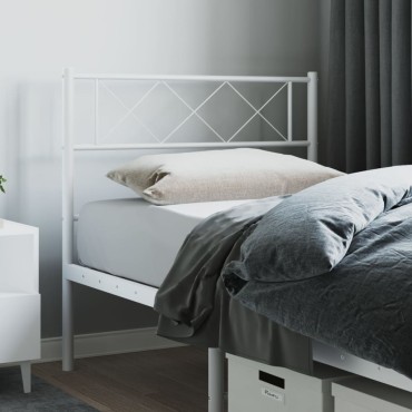vidaXL Κεφαλάρι Λευκό Μεταλλικό 105x3x90cm 1 τεμ.