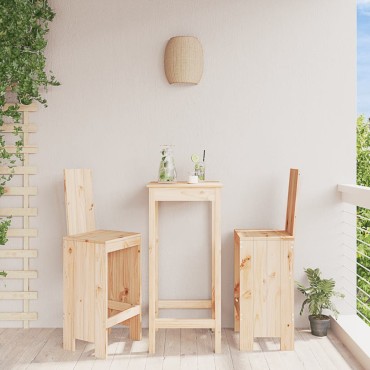 vidaXL Σκαμπό Μπαρ 2 τεμ. 40x42x120cm από Μασίφ Ξύλο Πεύκου