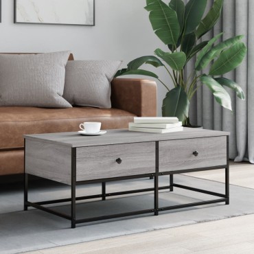vidaXL Τραπεζάκι Σαλονιού Γκρι Sonoma 100x51x40cm Επεξεργασμένο Ξύλο 1 τεμ.