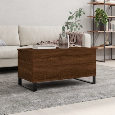 vidaXL Τραπεζάκι Σαλονιού Καφέ Δρυς 90x44,5x45cm Επεξεργασμένο Ξύλο 1 τεμ.