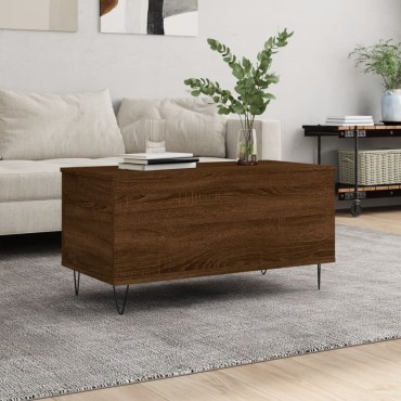 vidaXL Τραπεζάκι Σαλονιού Καφέ Δρυς 90x44,5x45cm Επεξεργασμένο Ξύλο 1 τεμ.