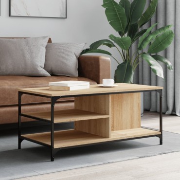 vidaXL Τραπεζάκι Σαλονιού Sonoma Δρυς 100x50x45cm Επεξεργασμένο Ξύλο 1 τεμ.