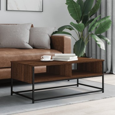 vidaXL Τραπεζάκι Σαλονιού Καφέ Δρυς 100x51x40cm Επεξεργασμ. Ξύλο 1 τεμ.