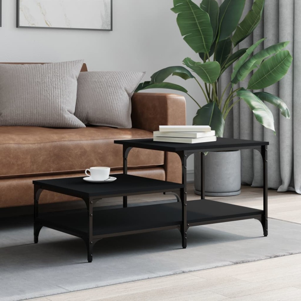 vidaXL Τραπεζάκι Σαλονιού Μαύρο 100x50,5x45cm από Επεξεργασμένο Ξύλο 1 τεμ.