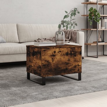 vidaXL Τραπεζάκι Σαλονιού Καπνιστή Δρυς 60x44,5x45cm Επεξ. Ξύλο 1 τεμ.
