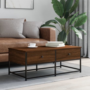 vidaXL Τραπεζάκι Σαλονιού Καφέ Δρυς 100x51x40cm Επεξεργασμ. Ξύλο 1 τεμ.