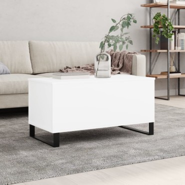 vidaXL Τραπεζάκι Σαλονιού Λευκό 90x44,5x45cm από Επεξεργασμένο Ξύλο 1 τεμ.