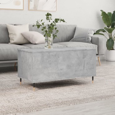 vidaXL Τραπεζάκι Σαλονιού Γκρι Σκυροδ. 90x44,5x45cm Επεξεργ. Ξύλο 1 τεμ.