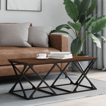 vidaXL Τραπεζάκι Σαλονιού Καφέ Δρυς 100x49x40cm Επεξεργασμένο Ξύλο 1 τεμ.