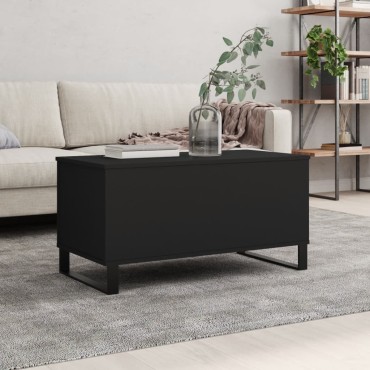 vidaXL Τραπεζάκι Σαλονιού Μαύρο 90x44,5x45cm Επεξεργασμένο Ξύλο 1 τεμ.