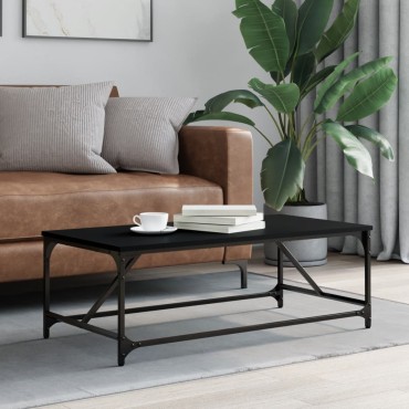vidaXL Τραπεζάκι Σαλονιού Μαύρο 100x50x35cm από Επεξεργασμένο Ξύλο 1 τεμ.