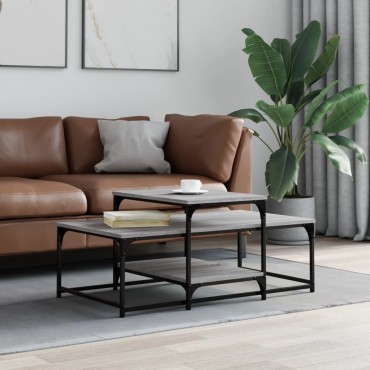 vidaXL Τραπεζάκι Σαλονιού Γκρι Sonoma 102x60x45cm Επεξεργ. Ξύλο 1 τεμ.