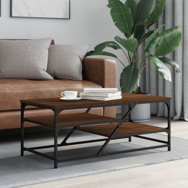 vidaXL Τραπεζάκι Σαλονιού Καφέ Δρυς 100x49x40cm Επεξεργασμένο Ξύλο 1 τεμ.