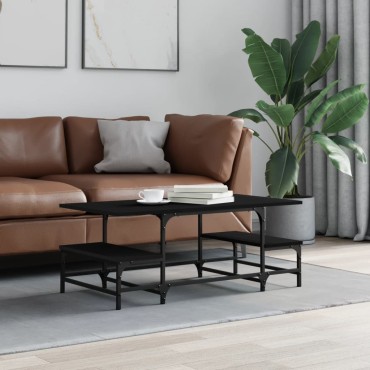 vidaXL Τραπεζάκι Σαλονιού Μαύρο 100x50,5x40cm από Επεξεργασμένο Ξύλο 1 τεμ.