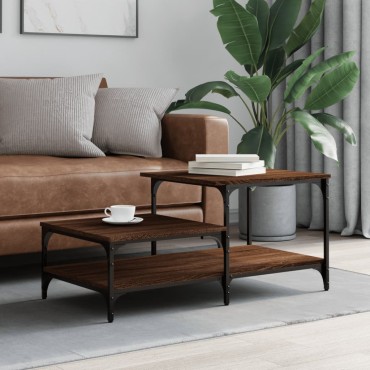 vidaXL Τραπεζάκι Σαλονιού Καφέ Δρυς 100x50,5x45cm Επεξεργασμένο Ξύλο 1 τεμ.