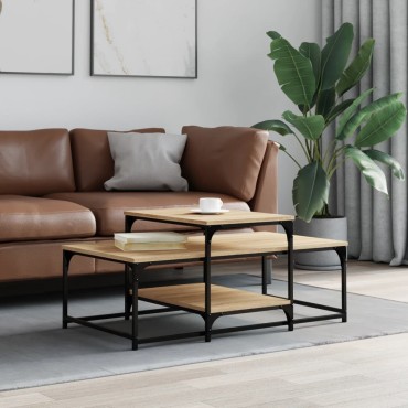 vidaXL Τραπεζάκι Σαλονιού Sonoma Δρυς 102x60x45cm Επεξεργ. Ξύλο 1 τεμ.