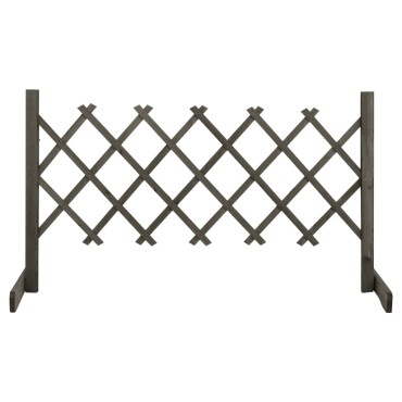 vidaXL Καφασωτό Φράχτης Κήπου Γκρι 120x60cm Μασίφ Ξύλο Ελάτης