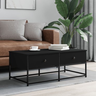 vidaXL Τραπεζάκι Σαλονιού Μαύρο 100x51x40cm Επεξεργασμένο Ξύλο 1 τεμ.