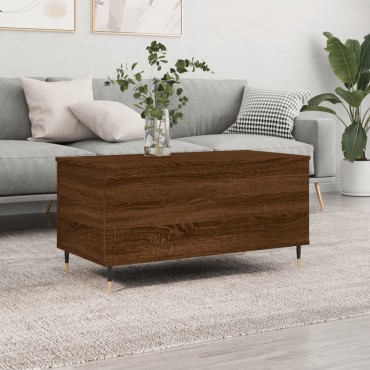 vidaXL Τραπεζάκι Σαλονιού Καφέ Δρυς 90x44,5x45cm Επεξεργασμένο Ξύλο 1 τεμ.