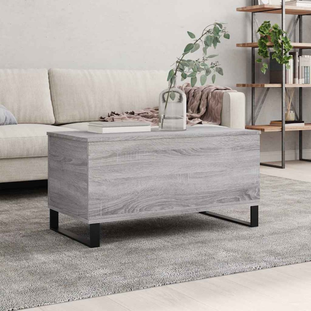 vidaXL Τραπεζάκι Σαλονιού Γκρι Sonoma 90x44,5x45cmΕπεξεργασμένο Ξύλο 1 τεμ.