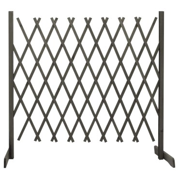 vidaXL Καφασωτό Φράχτης Κήπου Γκρι 180x100cm Μασίφ Ξύλο Ελάτης