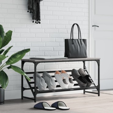 vidaXL Παπουτσοθήκη Γκρι Sonoma 90x30x45cm από Επεξεργασμένο Ξύλο