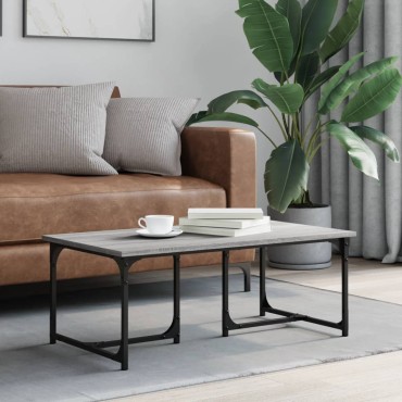 vidaXL Τραπεζάκι Σαλονιού Γκρι Sonoma 90x50x35cm Επεξεργασμένο Ξύλο 1 τεμ.