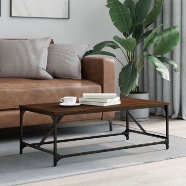 vidaXL Τραπεζάκι Σαλονιού Καφέ Δρυς 100x50x35cm Επεξεργασμ. Ξύλο 1 τεμ.