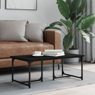 vidaXL Τραπεζάκι Σαλονιού Μαύρο 90x50x35cm Επεξεργασμένο Ξύλο 1 τεμ.